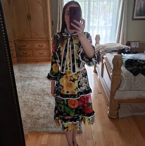 Gucci Floral Silk Dress 00/XS size